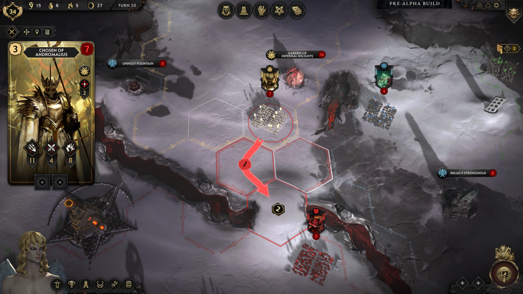 A screenshot showing gameplay from Solium Infernum