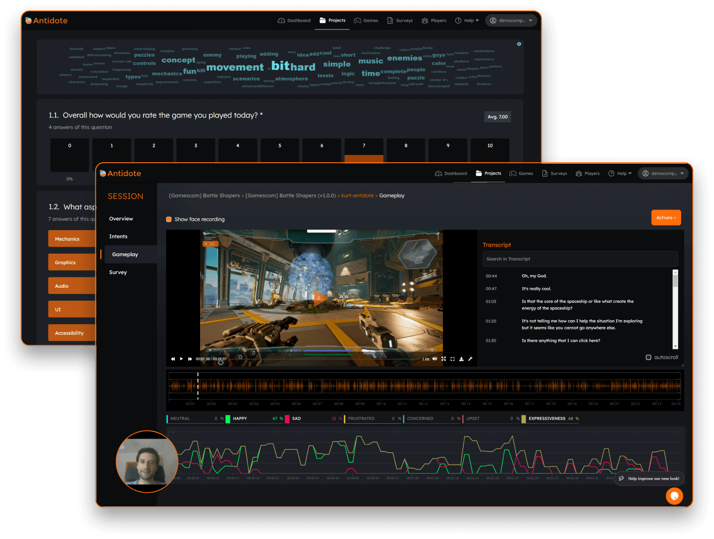 Analyse data, surveys, biometrics and gameplays to identify how to improve your game